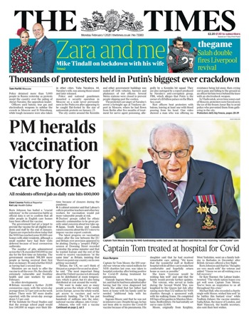 The Times Frontpage