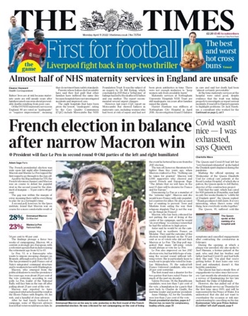 The Times Frontpage
