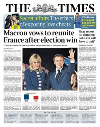 The Times Frontpage