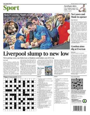 The Times Frontpage