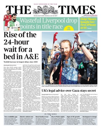 The Times Frontpage