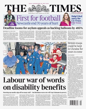 The Times Frontpage