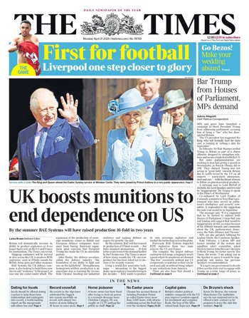The Times Frontpage