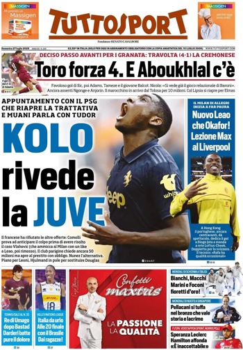 Tuttosport Frontpage