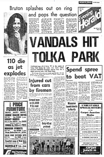 Vandals Hit Tolka Park