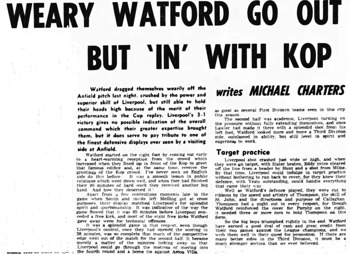 Weary Watford Go Out