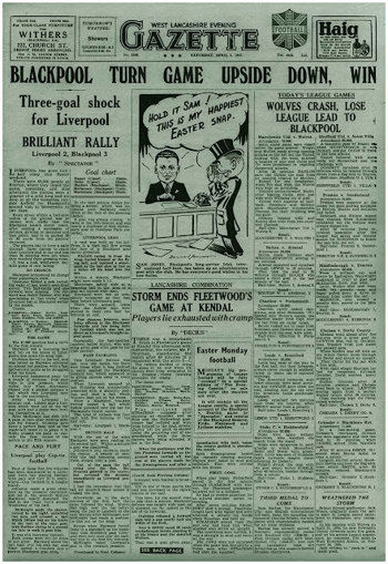 West Lancashire Gazette Frontpage