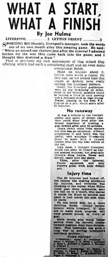 What A Start, What A Finish