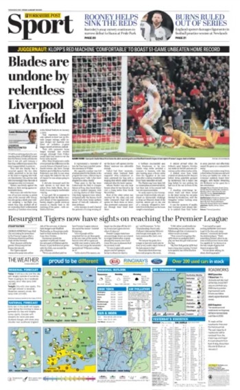 Yorkshire Post Backpage