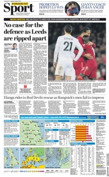 Yorkshire Post Backpage
