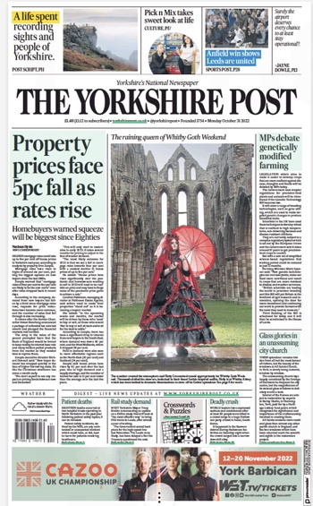 Yorkshire Post Frontpage