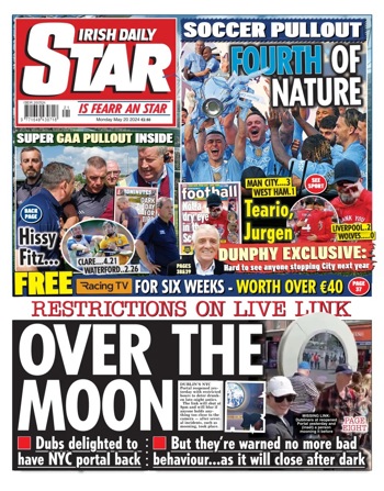 Irish Daily Star Frontpage