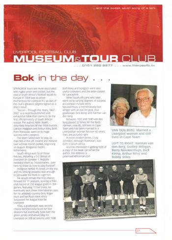 Bok in the day - Liverpool match programme 1994