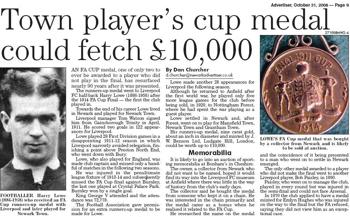 Lowe's medal worth a fortune