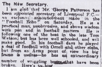 The new secretary - 25 July 1918