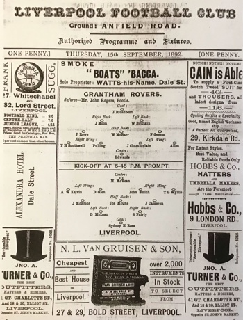 Match programme