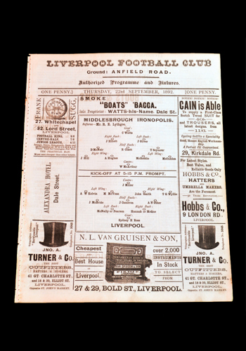 Match programme