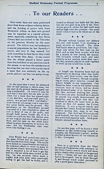 Match programme page 3