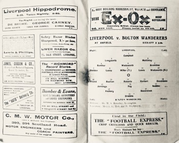 Match Programme Lineups