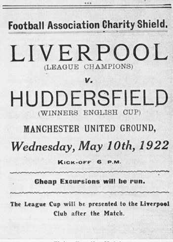 First Team Programme Cover Insert