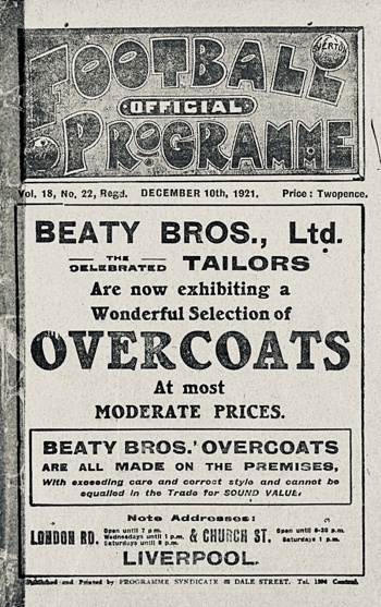 Match programme
