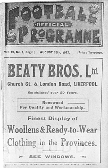 Match programme