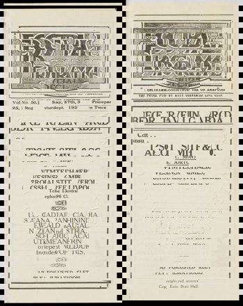 Match programme