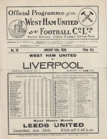 Match Programme