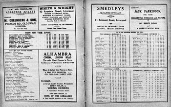 Match programme pages 12 & 13