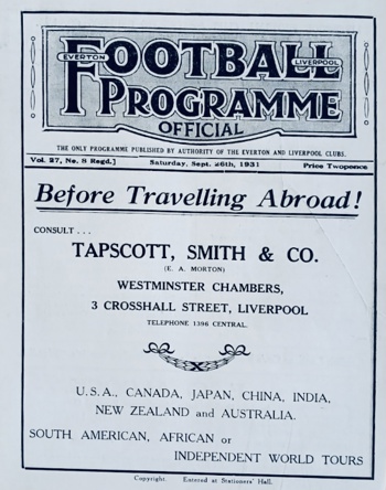 Match programme