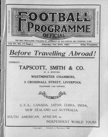 Match programme