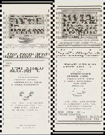Match programme