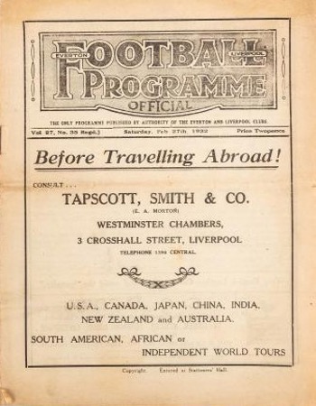 Match programme