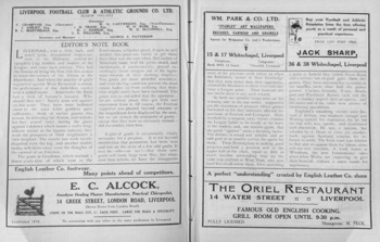 Match programme article