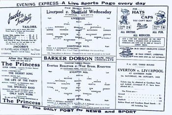 Match programme lineups