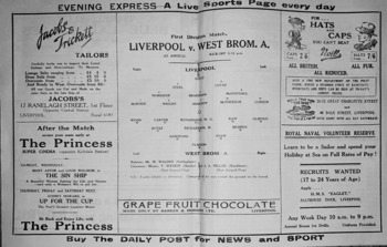 Match programme lineups