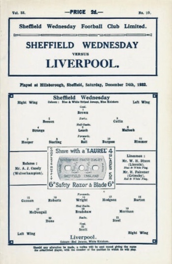 Match programme