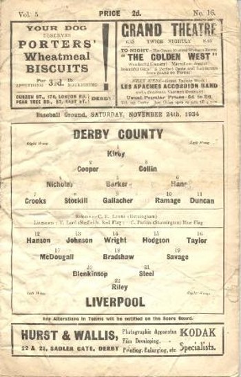 Match programme