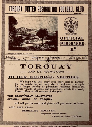Match programme