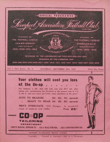 Match programme