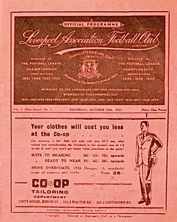Match programme