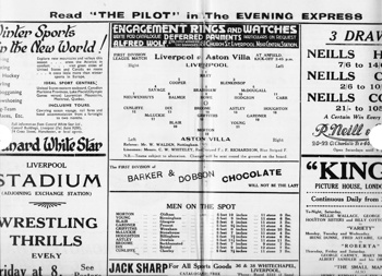 Match programme lineups