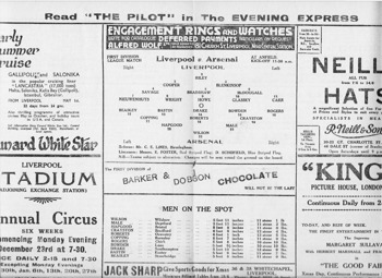 Match programme lineups