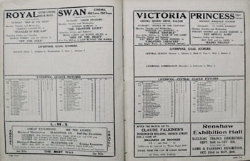Match programme pages 4 & 5
