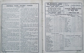 Match programme pages 8 & 9