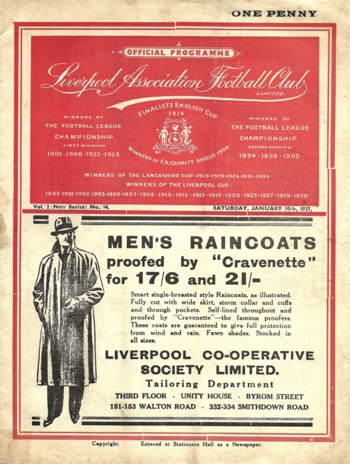 Match programme