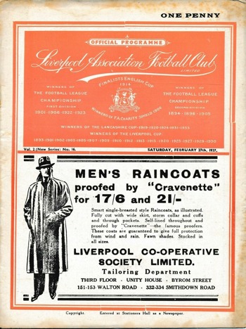 Match programme