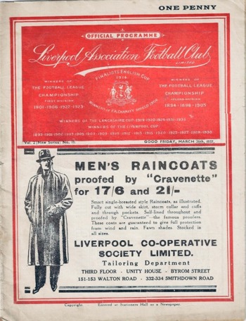 Match programme