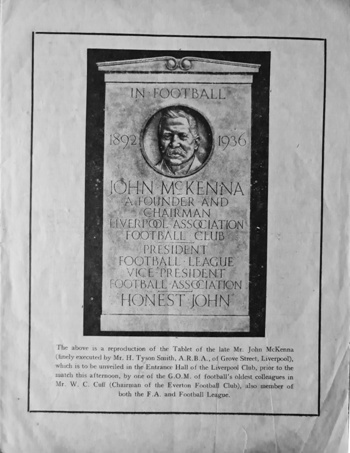 Match programme inside front cover