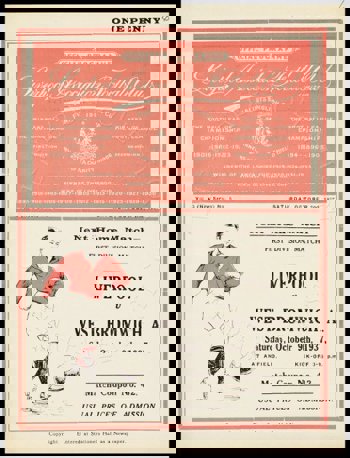 Match programme